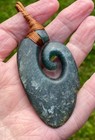 Nathan Jerry Rare Blue Nz Tangiwai Pounamu  Greenstone  Maori Hei Matau Hook