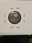 1857 No Arrows Seated Bust Half Dime  Nice  Dent 