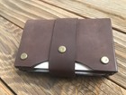 Handmade Leather Card Holder Wallet Slim Minimalist Holds 3-9 Cards