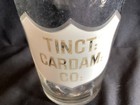 Antique Hand Blown White Label Glass Apothecary Pharmacy Bottle Jar Tinct cardam