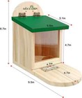 Mixxidea Wooden Squirrel Feeder Box squirrel Feeders For Outside Garden squirrel