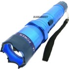2 Pc 300 Million Volt Blue Stun Gun W  Led Rechargeable Flashlight New