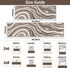2x8 Washable Hallway Runner Rug Abstract Textured Runner Rug Brown   Non Slip