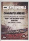 2017 Topps The Walking Dead Season 7 Walkers Relic Walker  r-w3 0fr5