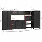 Garage Storage Cabinet System 8 Pc Workshop Set Mobile Workbench W tool Pegboard