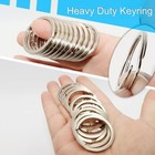 Key Rings - 1 25   32mm  50pcs Flat Split Keychain Bulk Heavy Large  Silver 