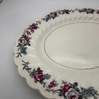 Vtg Myott Olde Chelsea Debutante England Oval Serving Platter Floral Scalloped
