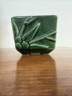 Vintage Green  Ceramic Planter Mid-century Pottery 4    Tall 4 5 Wide