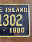 1980 Assateague Island Maryland Beach Surf Fishing License Plate Amsa 1302