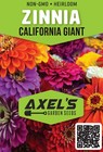 California Giant Zinnia Flower Seeds   Non-gmo   Fresh Annual Flower Seeds