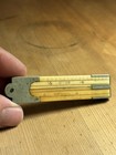 Antique L Chaplin No  56 1857-1901 One Foot Folding Rule German Silver   Bone