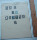 Original Lot Of Civil War Confederate States Csa Postage Stamps Mounted On Page