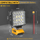 60w 6000lm Led Work Light For Dewalt 20v Battery Cordless Flashlight Pd 30w Usb