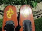 Vintage Trick Trik Master Wood Water Skis 1970 s Slightly Used Rare