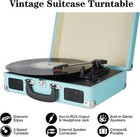 Vintage Turntable 3 Speed Vinyl Record Player With Built-in Stereo Speakers