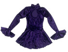 Weissman Purple Velvet Dance Costume Small Child Skirted Leotard Rhinestones
