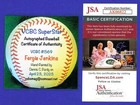 Fergie Jenkins Signed Onl Vcbc Superstats Baseball  Hand Painted  Hof  Jsa Cert