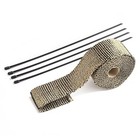 2   X 16 5  Exhaust Heat Wrap Roll For Motorcycle  Car Exhaust Pipe Titanium
