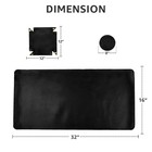 Leather Village Real Leather Desk Pad 3mm Thick Double 32x16 Inch  Black
