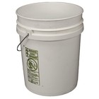 Impact 5515 11 25  Dia 5 Gal Polyethylene Utility Bucket W lid - White New