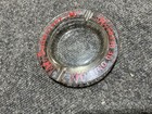 Vintage Budweiser Collectible Decor Clear Glass Ashtray 5    Red Lettering