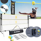 5 1-7 4ft Professional Badminton Volleyball Net Set With Adjustable Poles  Ball