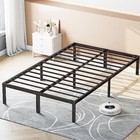 12-18in Metal Platform Bed Frame Full King Queen Size Sturdy Steel Slat Support