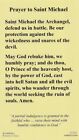  holy Card- prayer To Saint Michael   the Archangel   a Prayer On Back  hc10-s3 