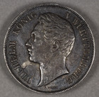 1847 Wurttemberg German States Silver 2 Gulden