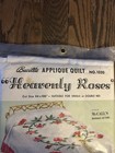 New Unopened    heavenly Roses   applique Quilt Kit Vintage Bucilla Pink  1320
