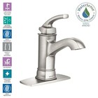 Moen Ws84414msrn Hensley Single Hole Bathroom Faucet Spot Resist Brushed Nickel