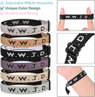 6pcs Wwjd Adjustable Bracelets Pack Christian Gifts What Would Jesus Do Bands