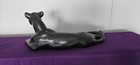 Black Panther Lying Down Figurine Sculpture Black Approx 18 In Long