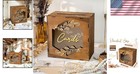 Wedding Card Box Acrylic Window Wooden Rustic Gift Box For Reception Party