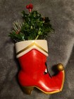 Holt Howard Christmas Elf Or Santa Boot Planter Vase 1960 Vintage Japan