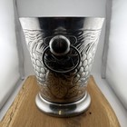 1950s  Hand-hammered Aluminum Silver Champagne Large Ice Bucket  Vintage 