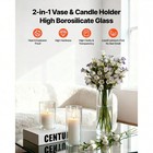 Pillar Candles And Glass Cylinder Vases 24 Piece Wedding Centerpiece Set