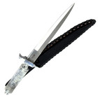 Defender 12 5  Gothic Athame Crystal Handle Spear Point Dagger Knife   Sheath