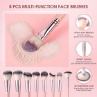 112pcs Pink Makeup Brush Set With Case  Face   Eye Kit For Beginners
