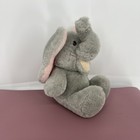 Dakin Elephant Gray Pink Ears Plush Stuffed Animal Vintage 1993 Musical