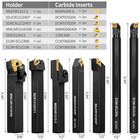 Metal Lathe Cutting Tools - 7pcs 1 2  Indexable Lathe Turning Tool With 7pcs Ind