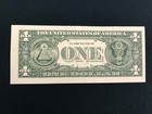 2021   1  one Dollar   Fancy Serial Number - Off Center Miscut Error Note