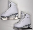 Jackson Finesse Light Support Girls Ice Skates Size 4 White Ice Skates