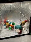 Vintage Fisher-price Gabby Goofies Wooden Duck Mom   Babies Pull Toy 1956
