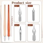 14 Pcs Calligraphy Nibs Dip Pen Holders With 1 Count  pack Of 14   Black 