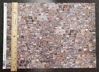 Dollhouse Miniature Old Stone Wall Weathered Aged Embossed Card 1 12 Scale
