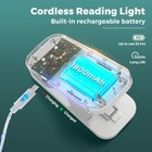 Cuhioy Clip On Reading Light For Bed Headboard Rechargeable Battery Clamp On    