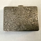 800 Silver Italy Cigarette Case Scrollwork Design Engraved 98 Gr Vintage Exc Con