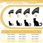 40pcs Cat Nail Caps Cat Claw Covers With Adhesive Glue L Black