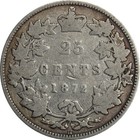 Canada 1872h 25 Cents Queen Victoria In Archival Holder With Printed Insert